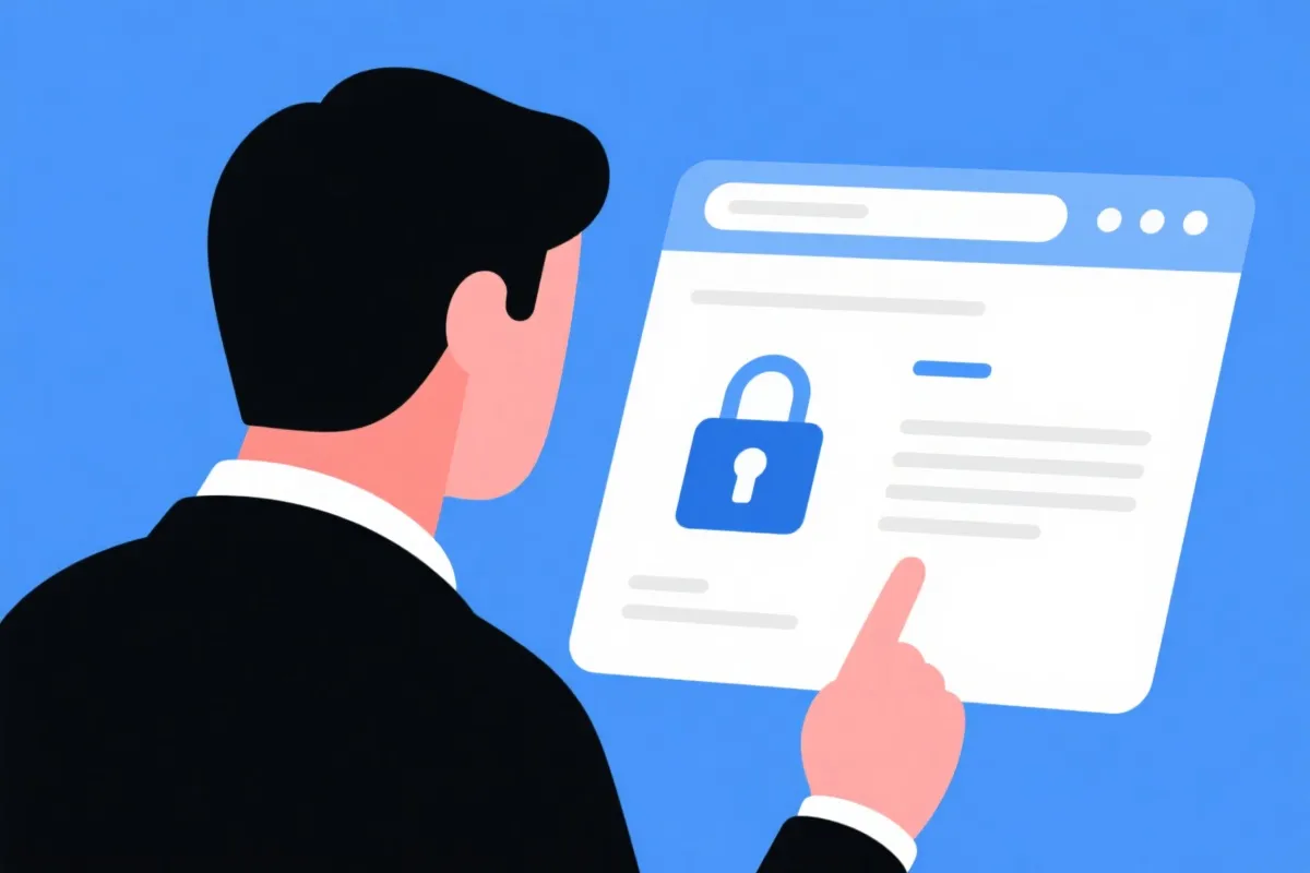 用户检查证书与锁标识的示意图